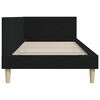 vidaXL Corner Bed Frame with Headboard Black 100 cm x 200 cm Velvet