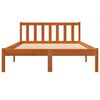 vidaXL Bed Frame without Mattress Wax Brown 120x190 cm Small Double Solid Wood Pine
