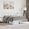 vidaXL Metal Bed Frame without Mattress with Headboard White 120x190cm