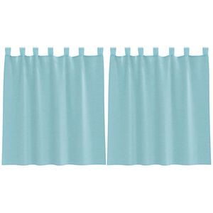vidaXL Voile Curtains with Loops 2 pcs Turquoise 140x140 cm