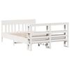 vidaXL Bed Frame without Mattress White 135x190 cm Double Solid Wood Pine