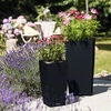 LECHUZA Planter CUBICO Cottage 30 ALL-IN-ONE Granite
