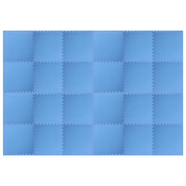 vidaXL Puzzle Exercise Mats 24 pcs Blue 8.64 ㎡ EVA Foam