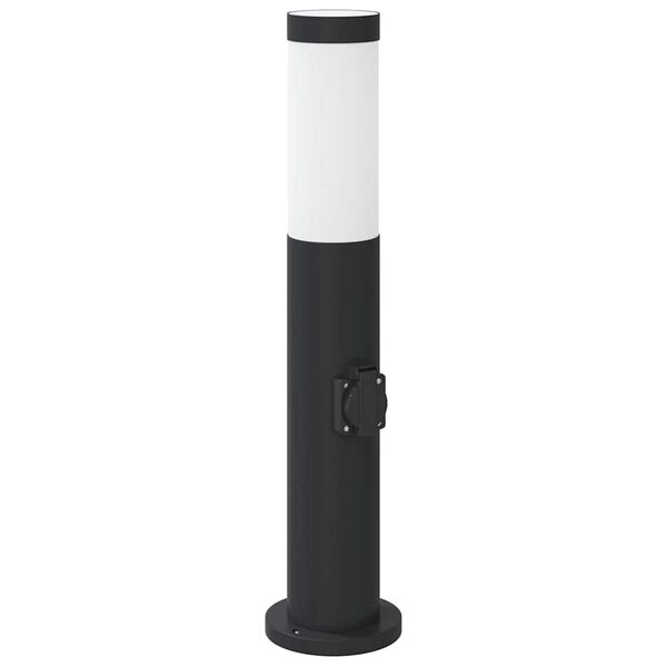 vidaXL Bollard Lights with Outlet 3pcs 50 cm Stainless Steel IP44