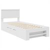 vidaXL Bed Frame with Headboard White 80 x 200 cm Engineered Wood