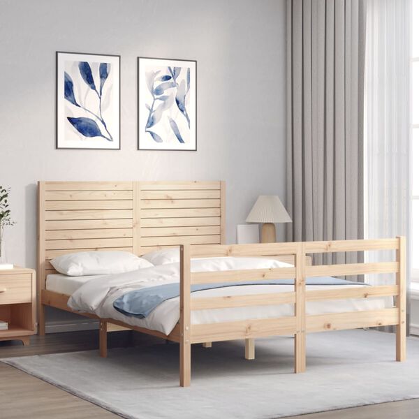 vidaXL Bed Frame without Mattress 140x200 cm Solid Wood