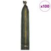 vidaXL Sandbags 100 pcs Dark Green 120 x 27 cm HDPE