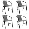 vidaXL Garden Chairs 4 pcs Plastic Rattan and Steel 110 kg