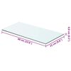 vidaXL Shelf Panel Glass Clear 60x25 cm