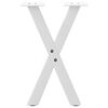 vidaXL Coffee Table Legs X-Shaped 2 pcs White 28x(42-43) cm Steel