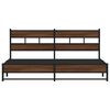 vidaXL Metal Bed Frame without Mattress Brown Oak 200x200 cm
