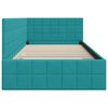 vidaXL Corner Bed Frame with Headboard Turquoise 90 cm x 190 cm Velvet