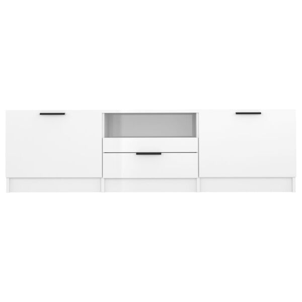 vidaXL TV Cabinet High Gloss White 140x35x40 cm Engineered Wood