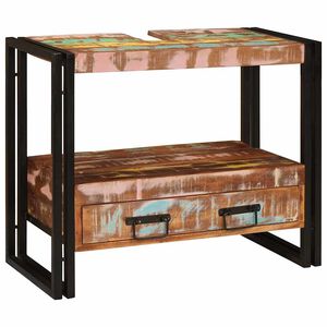 vidaXL Vanity Cabinet Multicolour 71 x 33 x 58 cm Solid Reclaim Wood