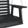 vidaXL Garden Swing Bench with Metal Chains Black Solid Wood Fir