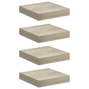 vidaXL Floating Wall Shelves 4 pcs Oak 23x23,5x3,8 cm MDF
