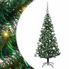 vidaXL Artificial Pre-lit Christmas Tree Green 150 cm PVC and Metal