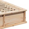 vidaXL Bed Frame Brown 200 x 200 cm Solid Pine Wood