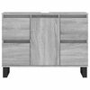 vidaXL Bathroom Cabinet Grey Sonoma 80x33x60 cm Engineered Wood