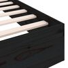 vidaXL Bed Frame without Mattress Black Solid Wood 75x190 cm Small Single