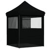 vidaXL Party Tent Folding Black 200 x 200 x 306 cm Oxford Fabric