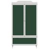 vidaXL Chalkboard Wardrobe with Drawer with Door White Engineered wood