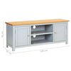 vidaXL TV Cabinet 120x35x48 cm Solid Oak Wood