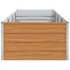 vidaXL Garden Raised Bed 320x80x45 cm Galvanized Steel Silver