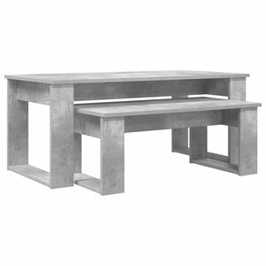 vidaXL Coffee Table Set 2 pcs Concrete Grey Engineered Wood