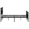 vidaXL Metal Bed Frame without Mattress with Footboard Black 120x190cm