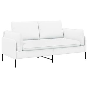 vidaXL 2-Seater Sofa White 188 x 81 x 89 cm Fabric