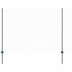 vidaXL Hexagonal Fence with Post 100 x 1.6 m PVC-Coated Steel Green