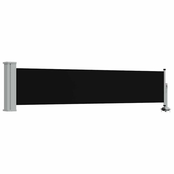 vidaXL Patio Retractable Side Awning 60x300 cm Black