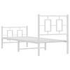 vidaXL Metal Bed Frame without Mattress with Footboard White 80x200cm