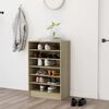 vidaXL Shoe Cabinet Sonoma Oak 60x35x92 cm Engineered Wood