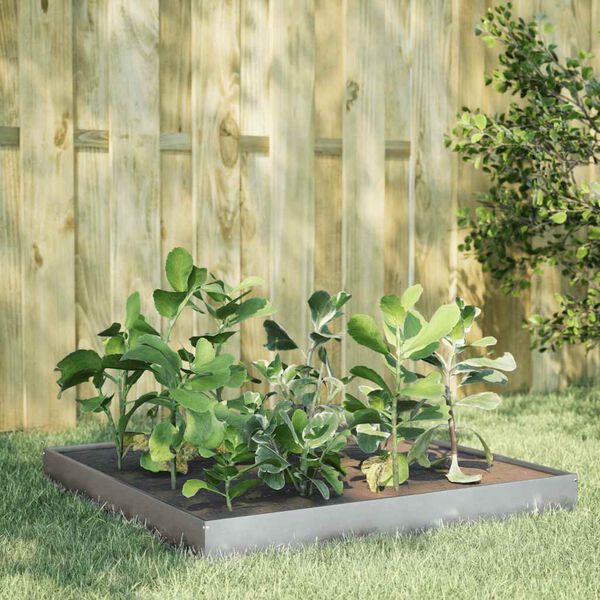 vidaXL Garden Raised Bed 100x100x18.5 cm Galvanised Steel
