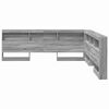 vidaXL Storage Headboard with Shelf Grey Sonoma 180 cm Engineered Wood