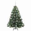 vidaXL Artificial Christmas Tree with 150 LEDs Green 150 cm PE and PVC