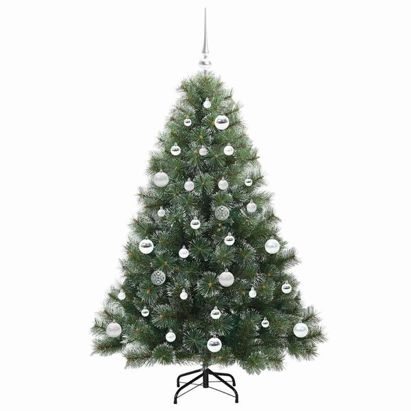 vidaXL Artificial Christmas Tree with 150 LEDs Green 150 cm PE and PVC
