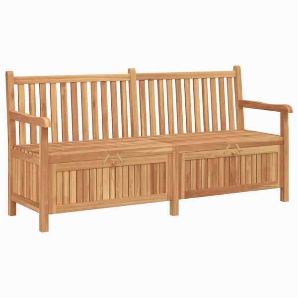 vidaXL Bench with Storage Brown 180 x 60 x 90 cm Solid Teak Wood