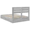 vidaXL Storage Bed Grey Sonoma 150 x 200 cm Engineered Wood