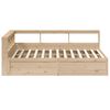 vidaXL Bookcase Bed without Mattress 140x200cm Solid Wood Pine