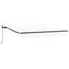 vidaXL Retractable Awning White 350 x 250 cm Polyester and Aluminium
