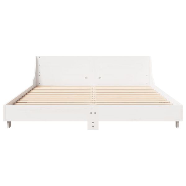 vidaXL Bed Frame without Mattress White 120x200 cm Solid Wood Pine