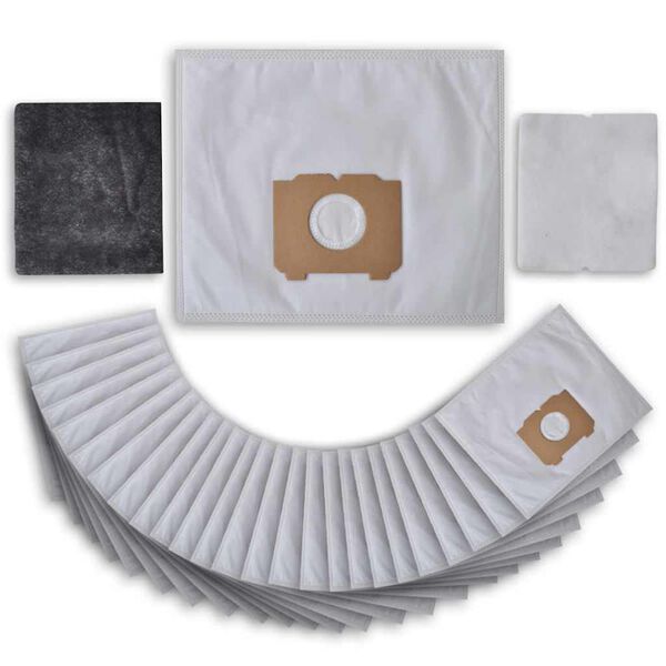 vidaXL 25 pcs Vacuum Cleaner Bag with Filters for AEG, Progress, Tornado