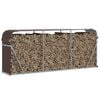 vidaXL Log Holder Brown 234x45x100 cm Galvanised Steel