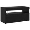 vidaXL TV Cabinet 2 pcs Black Oak 195 x 35 x 40 cm Engineered Wood