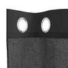 vidaXL Voile Curtains with Grommets 2 pcs Black 140x300 cm