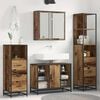vidaXL Bathroom Furniture Set with Door 4 pcs Old Wood Engineered Wood