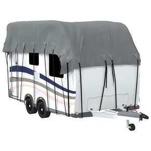 vidaXL Caravan Roof Cover Grey 500x300 cm Non-woven Fabric